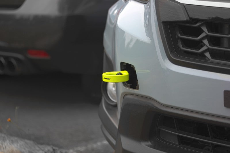 Perrin Performance Front Tow Hook Kit for 2022-2025 Subaru WRX, 2018-2023 Crosstrek, and 2020-2025 OBXT - Neon Yellow
