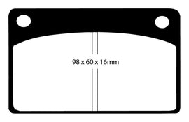 EBC Redstuff Ceramic Low Dust Brake Pads for Volvo 140 and 145 Models - Part Number EBCDP3143C