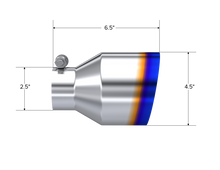 Load image into Gallery viewer, MBRP Universal Burnt Stainless Steel Exhaust Tip - 2.5 in. Inlet / 4.5 in. OD Out / 6.5 in. Length, Angle Cut, Single Wall