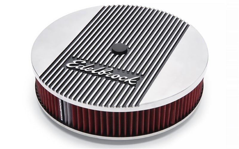 Edelbrock Elite II 14-Inch Round Air Cleaner with Polished Finish and Pro-Flo Filter