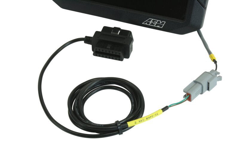 AEM CD-7/CD-7L Plug & Play OBDII CAN Bus Adapter Harness Part Number aem30-2217