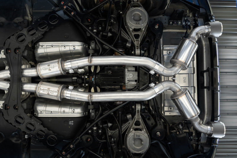 MBRP 23-24 Nissan Z 3.0L Armor Pro Series T304 Stainless Steel Cat-Back Dual Exhaust System with 5-inch Carbon Fiber Tips