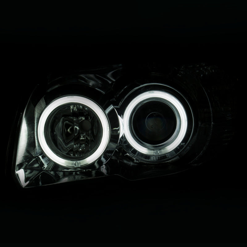 ANZO 2006-2009 Toyota 4Runner Projector Headlights with Halo - Chrome Housing, Clear Lens, Pair