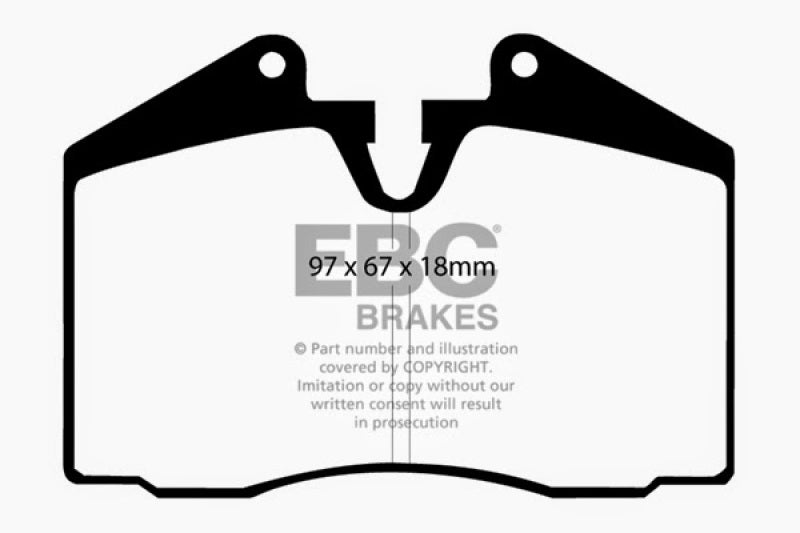 EBC Redstuff Ceramic Low Dust Brake Pads for Porsche 911 and 928 * Part Number EBCDP3612C