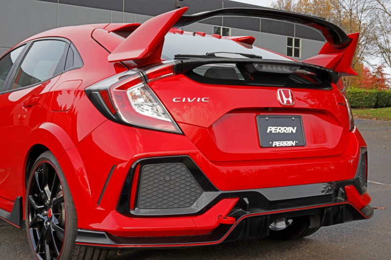 Perrin Performance Rear Tow Hook Kit for 2017-2021 Honda Civic Si, Type R, Touring, and Hatchback * Red