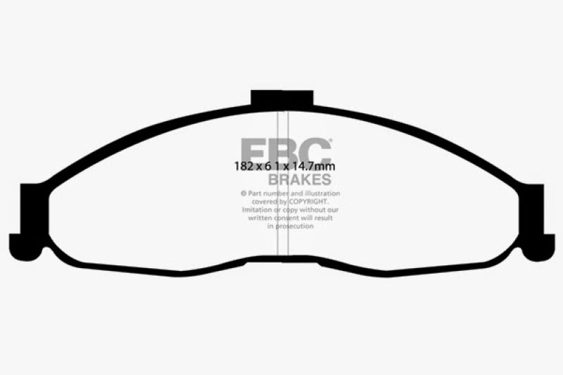 EBC Yellowstuff Front Brake Pads for 2002-1998 Pontiac Firebird and Chevrolet Camaro * High-Performance Street and Track Use