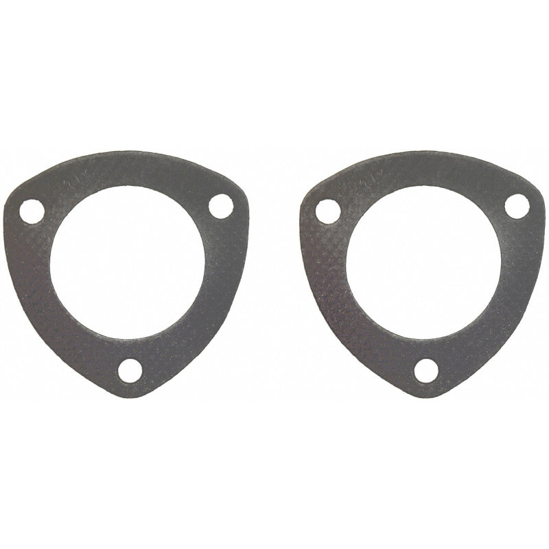 Fel-Pro 2014 Composite Exhaust Collector Gasket with Perforated Steel Core – 2.5 inch Diameter, Triangle (2-Pack)
