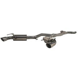 MBRP Armor Plus Series Cat Back Exhaust System for 2010-2015 Chevrolet Camaro V8 6.2L with Dual Round Tips