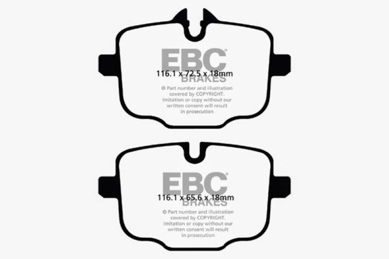 EBC Yellowstuff Rear Brake Pads for BMW M3/M4 3.0TT (G80/G82/G83) * High-Performance Street and Track Use