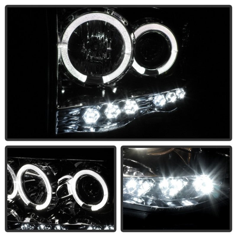 Spyder LED Halo Projector Headlights for Dodge Ram 1500 and Ram 2500 (2003-2005) * Chrome Finish