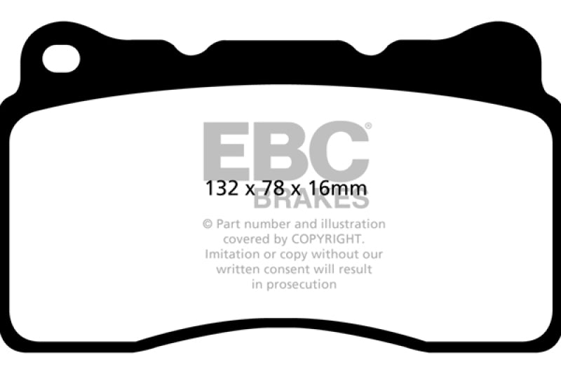 EBC Yellowstuff Front Brake Pads for 2016 Cadillac CT6 and Chevrolet Corvette * Part Number ebcDP42093R