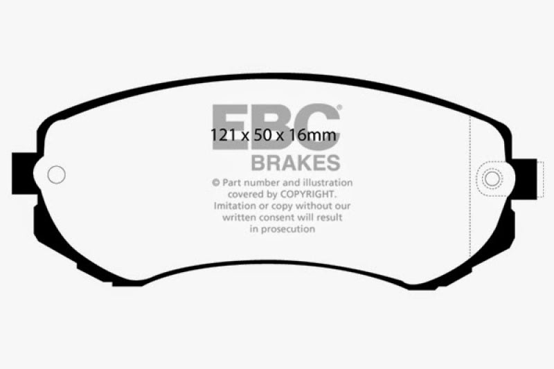 EBC Greenstuff 2000 Series Front Brake Pads for Nissan 240SX and Skyline R32 - Part Number EBC DP21279