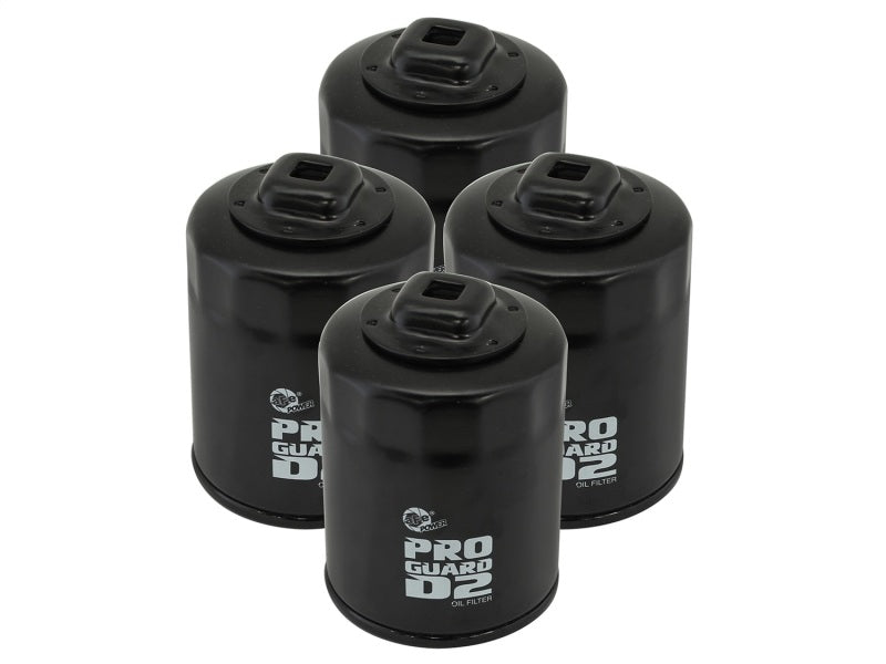 aFe Pro Guard D2 Oil Filter 99-14 Nissan Trucks / 01-15 Honda Cars (4 Pack) * Enhanced Flow and Efficiency