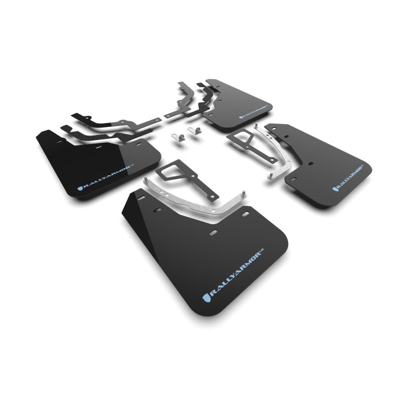 Rally Armor 2025 Hyundai Ioniq 5 N Black Mud Flap with Light Blue Logo – Durable Polyurethane Protection