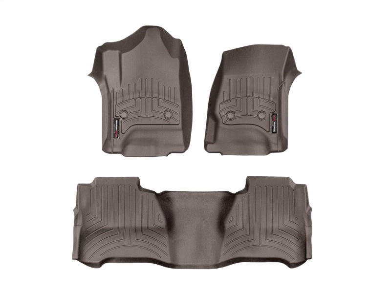 WeatherTech FloorLiner DigitalFit for Chevrolet Silverado 1500 * Front and Rear, Cocoa Part Number WET476071-475424