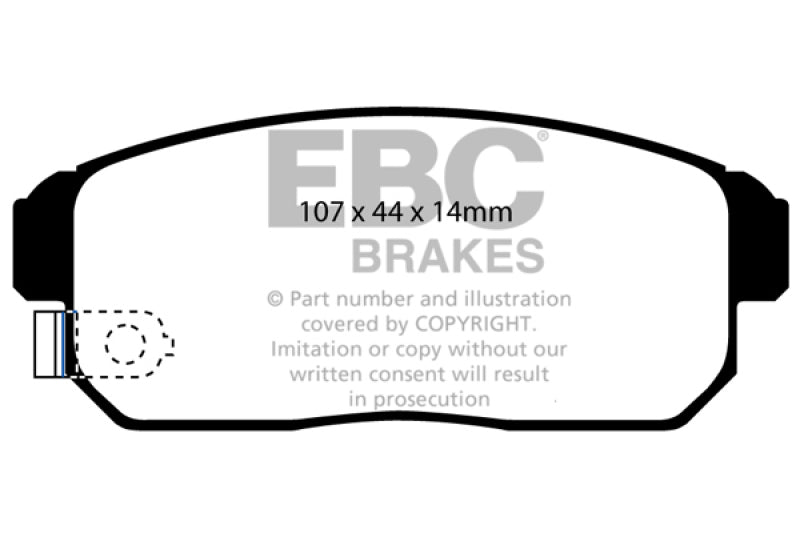 EBC Yellowstuff Rear Brake Pads for Nissan Maxima and Mazda RX-8 * High-Performance Street and Track Use