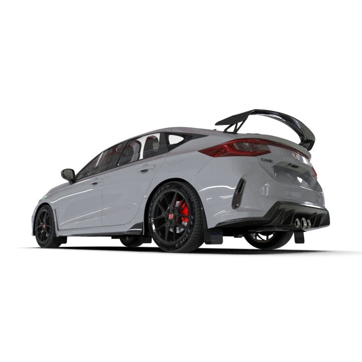 Rally Armor 23-25 Honda Civic Type R Black Mud Flap with Grey Logo - Durable Polyurethane Mud Guards