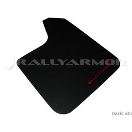 Rally Armor Part Number MF12-BAS-RD Basic Black Mud Flap with Red Logo for Automotive Protection