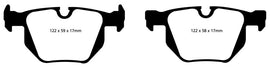 EBC Redstuff Ceramic Low Dust Rear Brake Pads for BMW X5 2006-2009