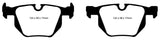 EBC Redstuff Ceramic Low Dust Rear Brake Pads for BMW X5 2006-2009