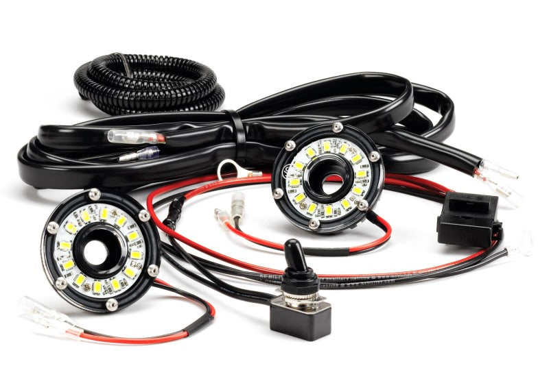 KC HiLiTES Cyclone 2-inch LED Universal Under Hood Lighting Kit with Dual Lights and Hardware