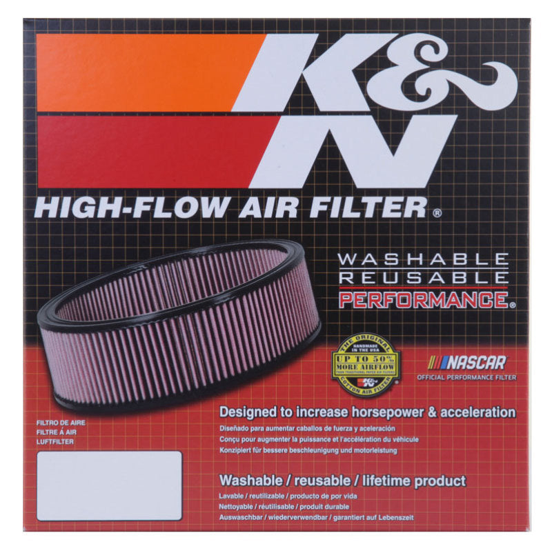 K&N Engineering Universal Oval High-Flow Air Filter Part E-3671 * 12 inch Length x 5.25 inch Width x 3.25 inch Height