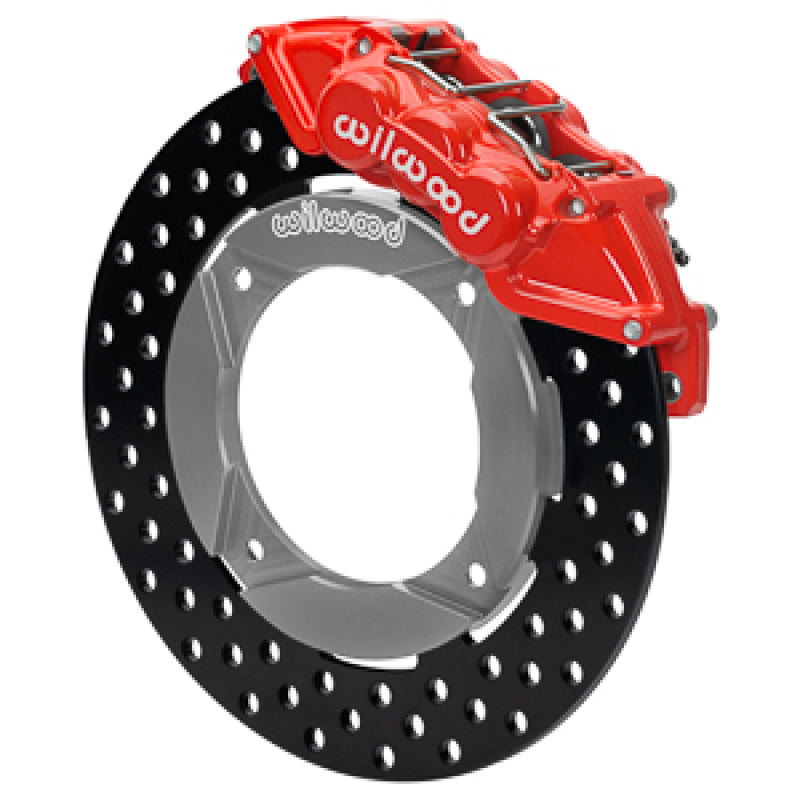 Wilwood Front Brake Rotor Kit for 2014+ Polaris RZR XP 1000 * 11.25-inch Drilled Rotors in Red