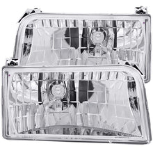Load image into Gallery viewer, ANZO 1992-1996 Ford F-150 Crystal Headlights with Clear Lens and Chrome Housing