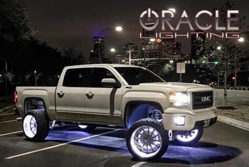 Oracle Lighting Double-Wide LED Wheel Ring Kit - 16.5 Inch White Illuminated Aluminum Rings