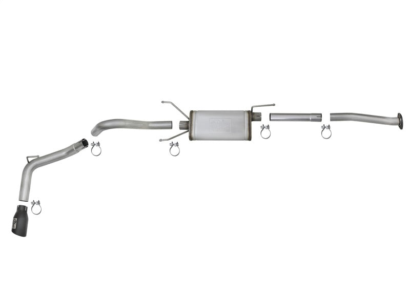aFe MACH Force-Xp 2-1/2in 304 Stainless Steel Cat-Back Exhaust with Black Tips for Toyota Tacoma 2016-2023