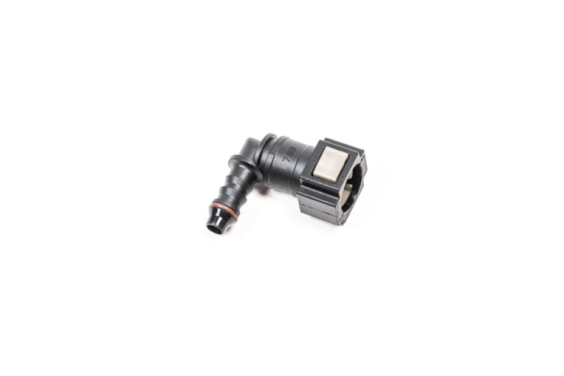Radium Engineering 5/16 inch SAE Female to 3/8 inch Hose Barb 90 Degree Fitting
