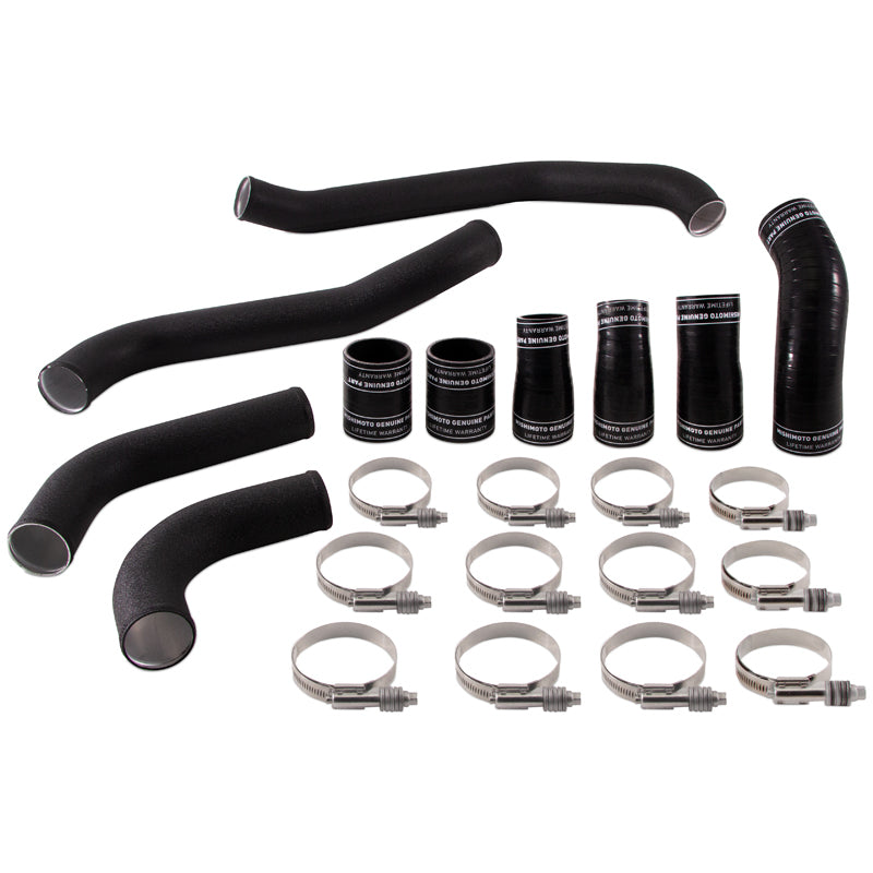 Mishimoto 2017+ Ford F-150 3.5L EcoBoost Hot-Side Intercooler Pipe Kit - Wrinkle Black