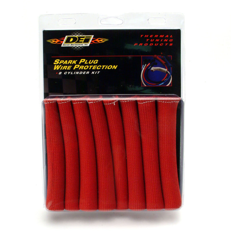 DEI Protect-A-Boot 6-Inch Spark Plug Boot Protection – 8-Pack, Red