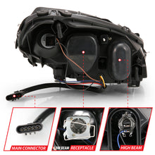 Load image into Gallery viewer, ANZO 2005-2013 Chevy Corvette Projector Headlight Set with Halo and Switchback - Black Housing with Amber Accents