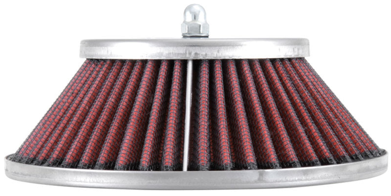 K&N Engineering Custom Racing Air Filter Assembly for Carburetors - Round Tapered, Red, 1.375 inch Neck Flange, 2.25 Inch Height