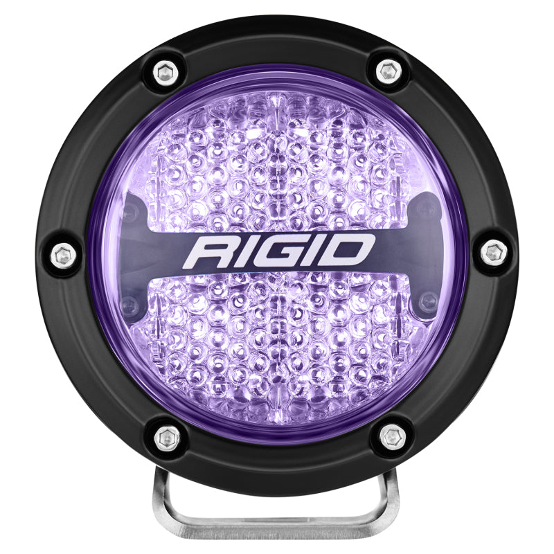Rigid Industries 360-Series 4-Inch LED Off-Road Diffused Beam Lights with RGBW Backlight - Part #rig36400