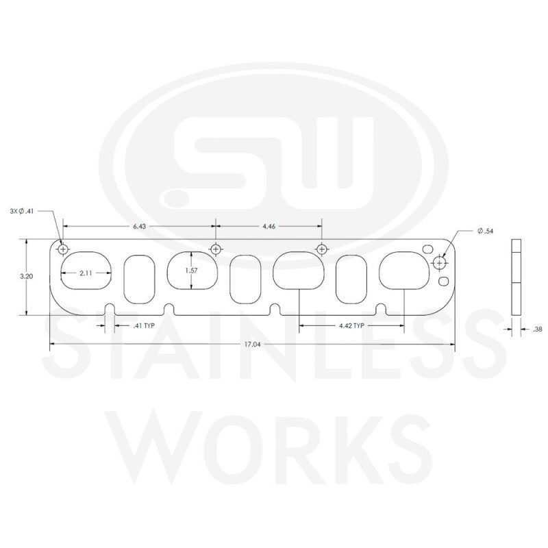 Stainless Works Hemi 5.7L/6.1L/6.4L D-Port Shaped Header Exhaust Flanges - 1-7/8 inch Primaries