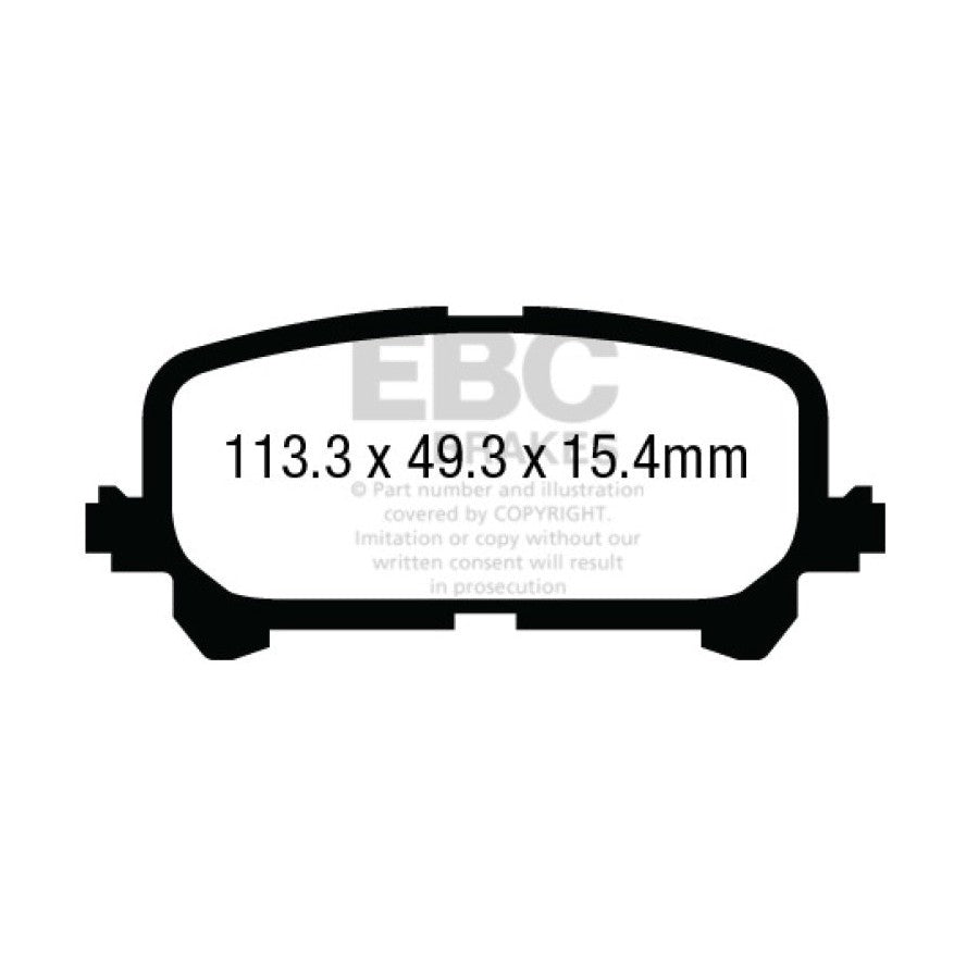 EBC Yellowstuff Rear Brake Pads for Acura MDX 2014-2017 * High-Performance Street and Track Use