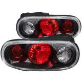 ANZO 1990-1997 Mazda Miata Tail Light Assembly with Clear Lens and Black Housing - Pair