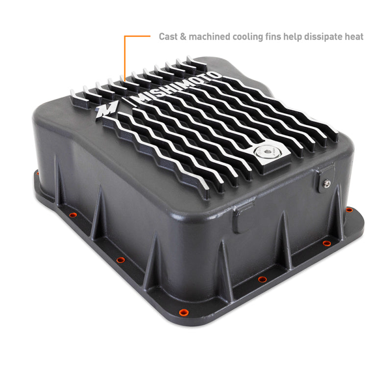 Mishimoto Aluminum Transmission Pan for 2001-2019 Chevy/GMC Duramax 6.6L - Cast Aluminum, Gunmetal Gray