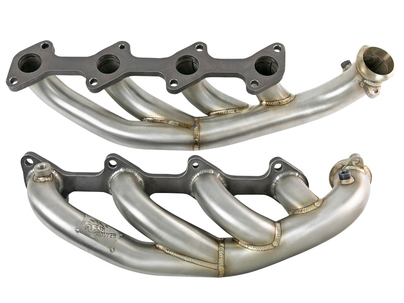 aFe Twisted Steel 1-3/4 to 2 Inch Stainless Steel Headers for 2006-2007 Ford F-250 Super Duty Diesel V8-6.0L