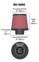 Load image into Gallery viewer, K&amp;N Universal Rubber Air Filter with 2 3/4-inch Flange for Automotive Applications