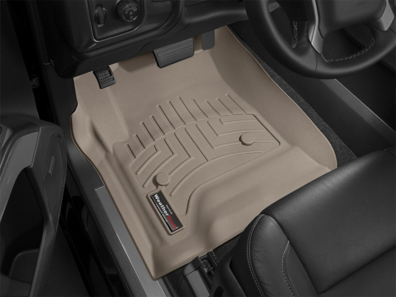 WeatherTech DigitalFit Front FloorLiners for Chevrolet Silverado and GMC Sierra Crew and Double Cab * Tan