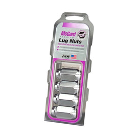 McGard Hex Lug Nut (Cone Seat) 9/16-18 / 7/8 Hex / 1.75in. Length (4-Pack) - Chrome