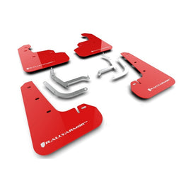 Rally Armor 24-25 Subaru Impreza Red UR Mud Flap with White Logo - Durable Polyurethane Protection