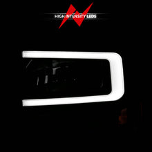 Load image into Gallery viewer, ANZO 99-04 Ford F-250/F-350/F-450 Crystal Headlights with Light Bar, Black Housing and Clear Lens