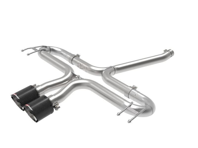 aFe Takeda 2-1/2 Inch 304 Stainless Steel Axle-Back Exhaust System with Carbon Fiber Tips for Honda Civic 2017-2020