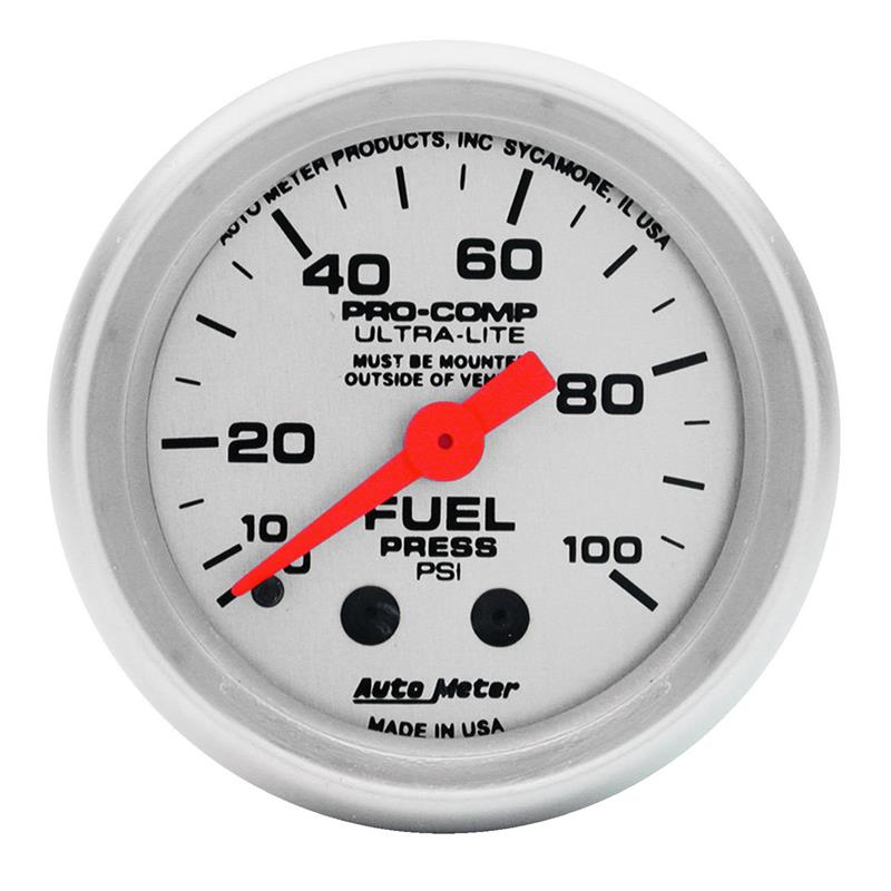 AutoMeter Ultra-Lite 52mm Mechanical Fuel Pressure Gauge Part Number ATM4312