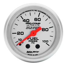 Load image into Gallery viewer, AutoMeter Ultra-Lite 52mm Mechanical Fuel Pressure Gauge Part Number ATM4312