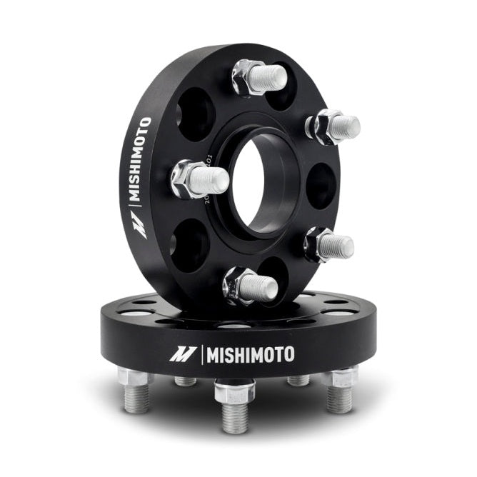 Mishimoto 25mm Black Anodized Wheel Spacers for Honda Civic Type R 2017-2021 and 5x120 Vehicles